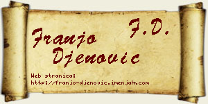 Franjo Đenović vizit kartica